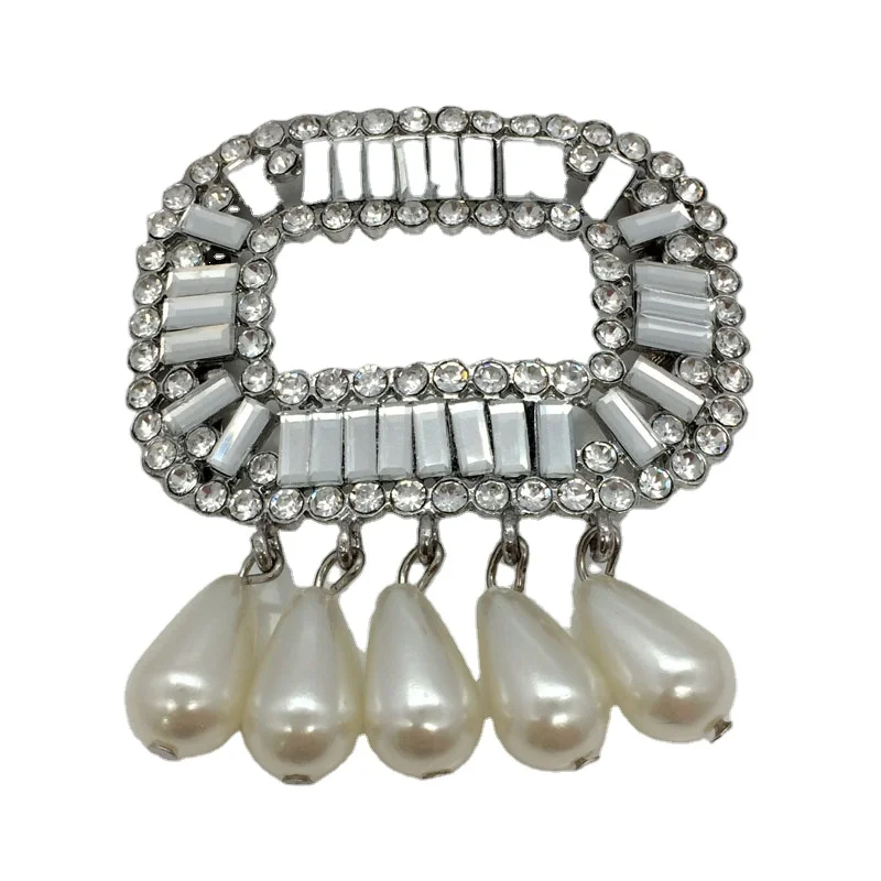 

Custom made rhinestone crystal shoe stone buckle for women flat shoes