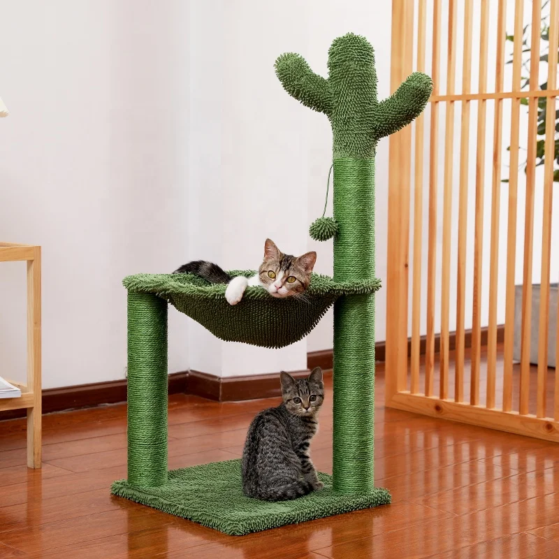 

Cactus Cat Tree Condo Cat Climbing Tower Cat Scratching Post Green