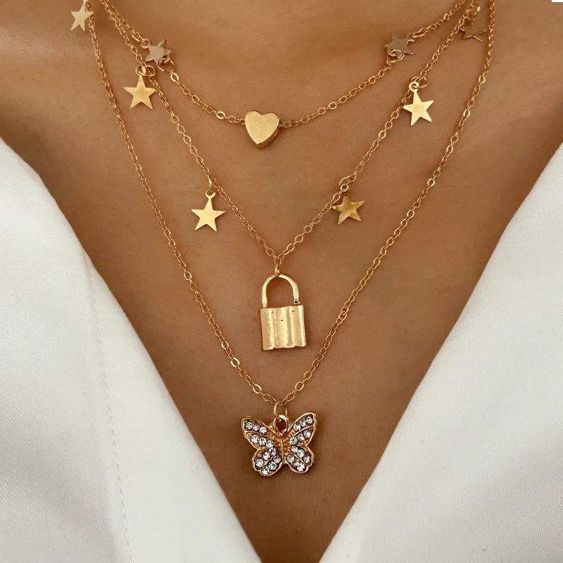 

Fashion gold butterfly necklace For Women wholesale N2106154