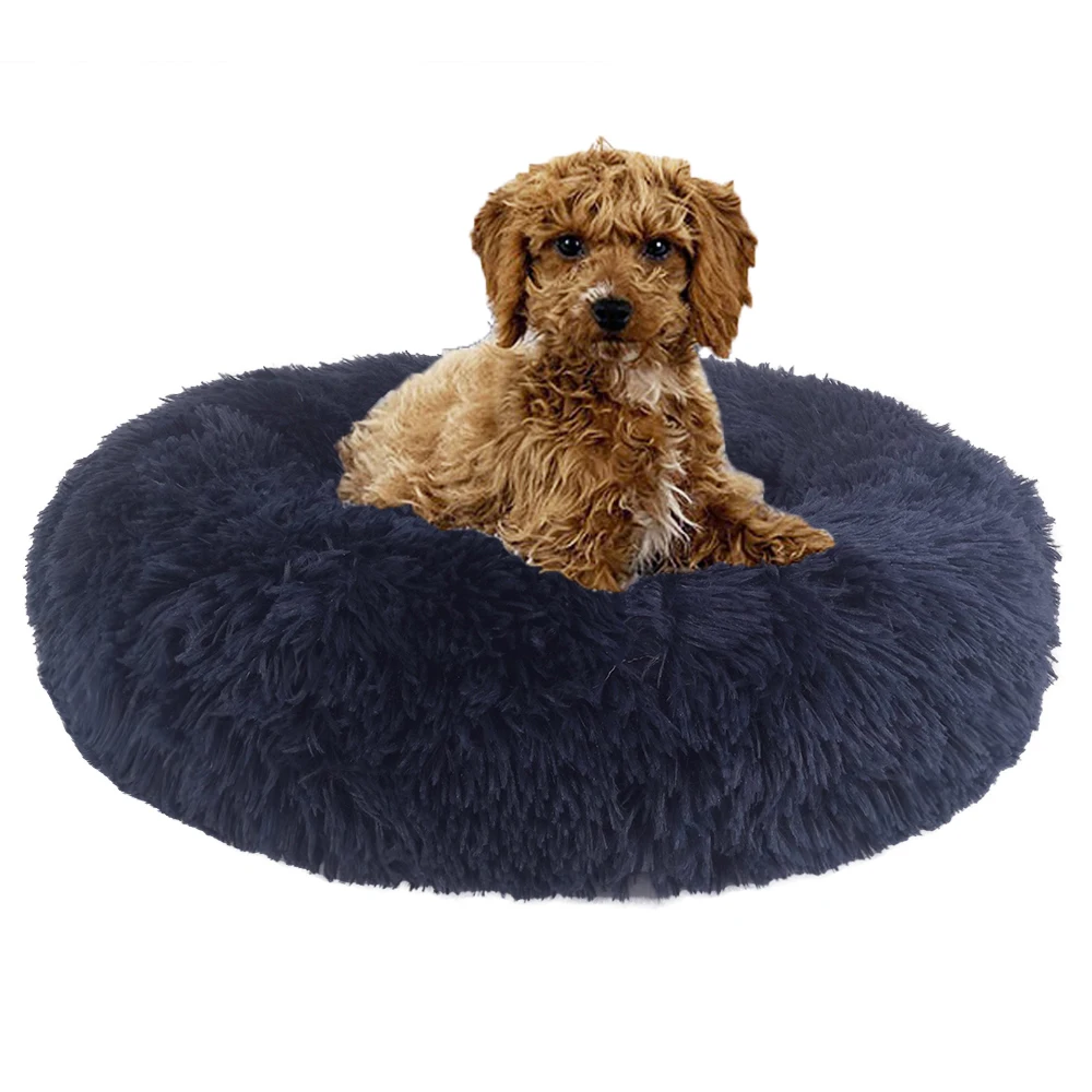 

High Quality Luxury Portable Fashion Small Plush Round Cave Blanket Sofa Pet Mat Beds Dog Bed