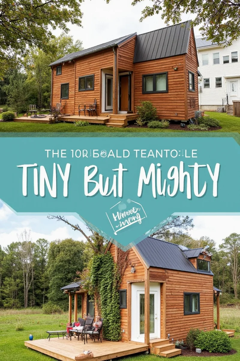 Family enjoying their tiny house