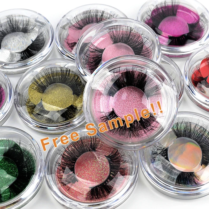 

False Eyelashes Wholesale Private Label Free Sample Customize Packaging 3D Cruelty Free Full Strip Real Mink Eyelashes, Black