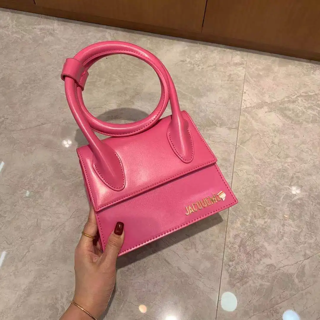

2021 brand women shoulder bags high quality pu leather tote ladies branded handbags luxury women bags jacquemus bag
