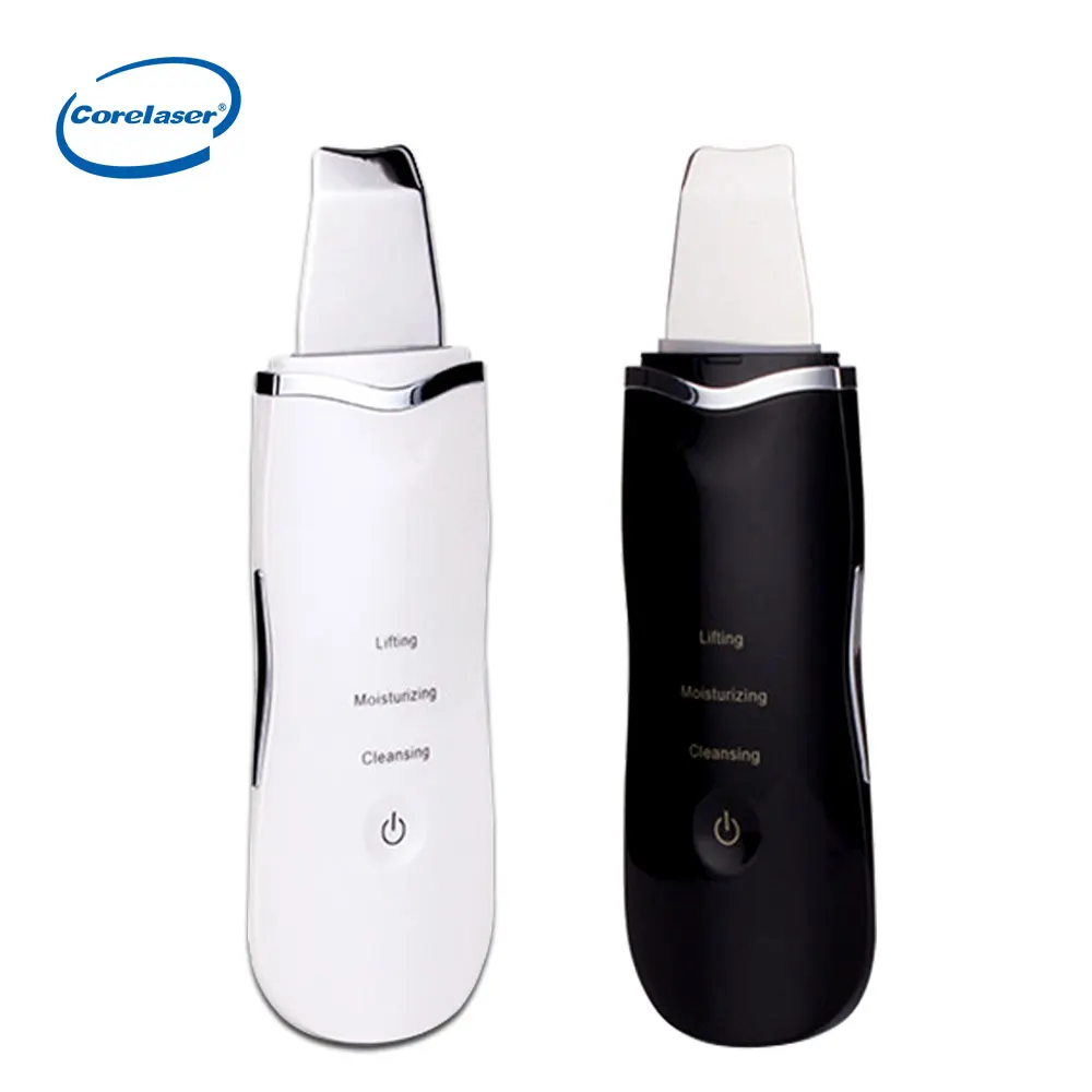 

beauty gadgets ultrasound skin scrubber, White+black