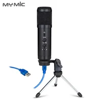 

2019 New arrival BM200U reverberation mic condenser recording studio USB microphone with tripod stand for computer streaming