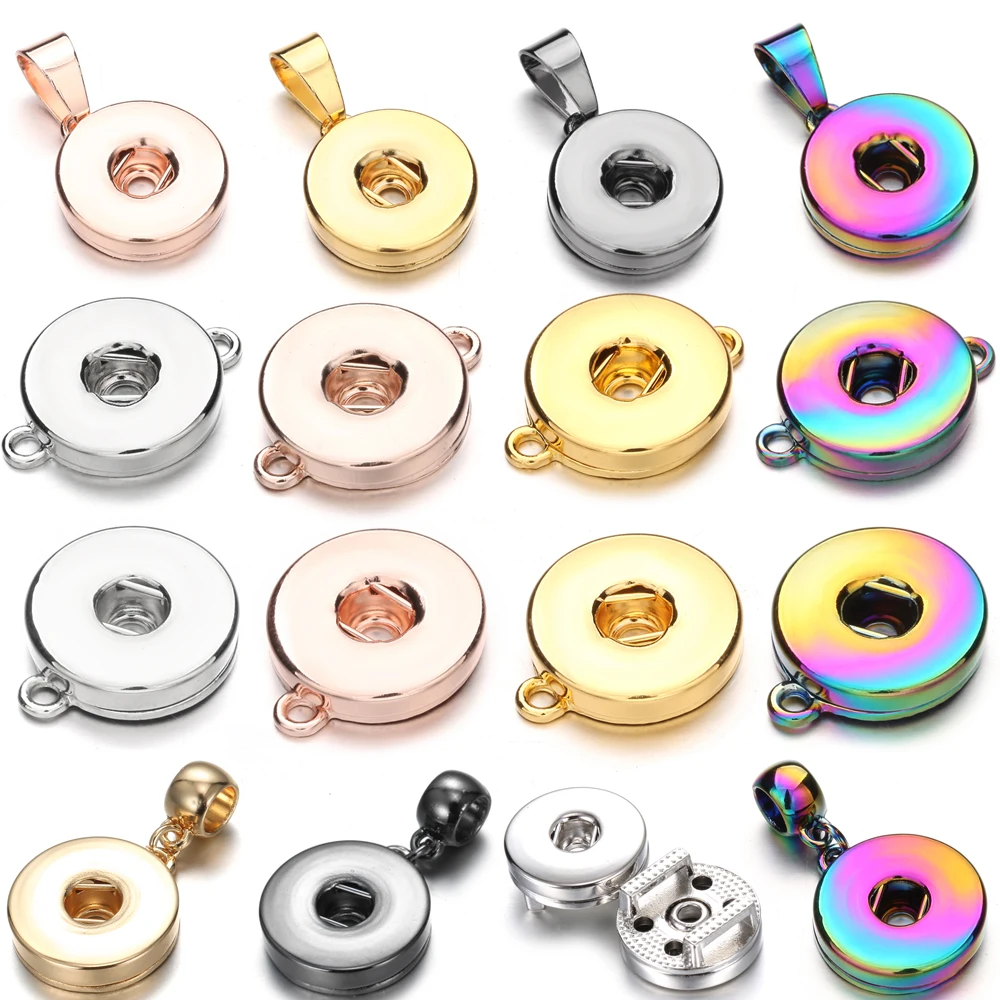 

Assorted 18mm Snap Jewelry Making Finding for Snap Button Bracelet Necklace DIY Charms Interchangeable Snaps Buttons