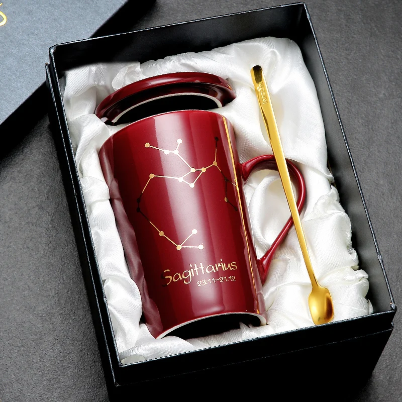 

China Exquisite Wholesale Supplier Personalized Customization Logo Modern Gift Ceramic Coffee Mug Cup With Spoon, Black