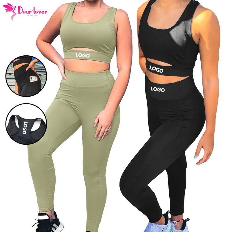 

Dear-Lover Custom Logo Female Activewear Set Manufacturers Wholesale Tie dye Black Athletic Yoga Women Active Wear Set