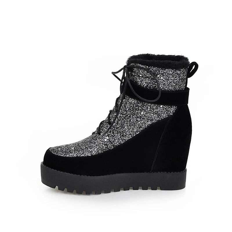 

Winter Fashion Round head Waterproof Platform Wedged lady boots