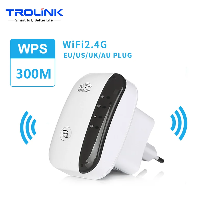

TROLINK 2.4g 5g Long Range 300mbps Signal Booster WiFi Extender Wireless Router Repeater Internet Amplimer Network Repetidor