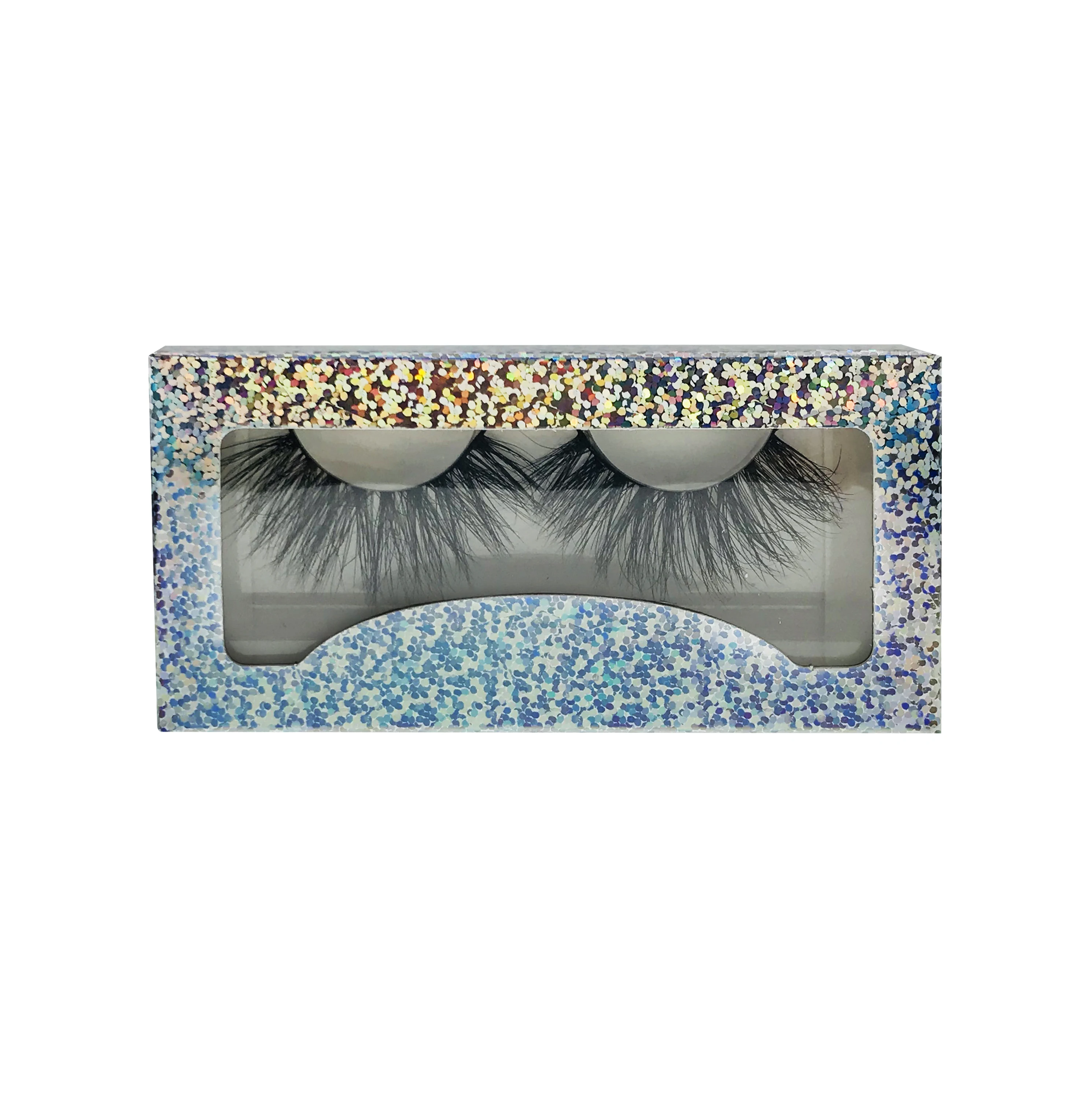 

Hot selling 25mm 3D 5D mink eyelashes with custom packaging, Black