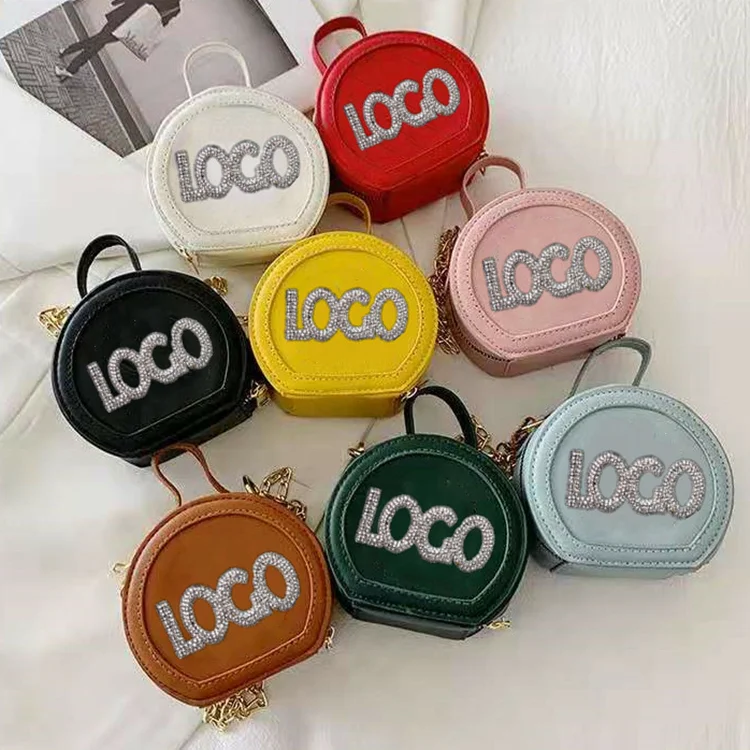 

Custom Logo Sac A Main Crossbody Women Bling Mini Bags With Diamond Logo Fashion Designer Small Shoulder, 8 colors