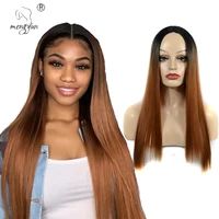 

60cm High Quality Ombre 2 Tone Long Silky Straight Synthetic Hair Wigs 13 Colors Available Middle Part Design