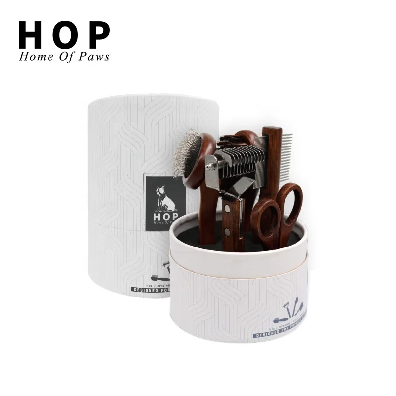 

Wholesale Classical Style Upscale Multifunction 5 IN1 Pet Grooming Kit Cat Dog Grooming Brush Set