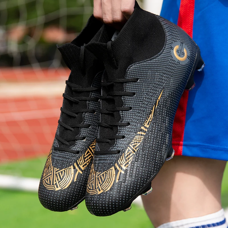 

Soccer shoes assassin long nail broken nail football shoes men and women adult youth non-slip football shoes, Black