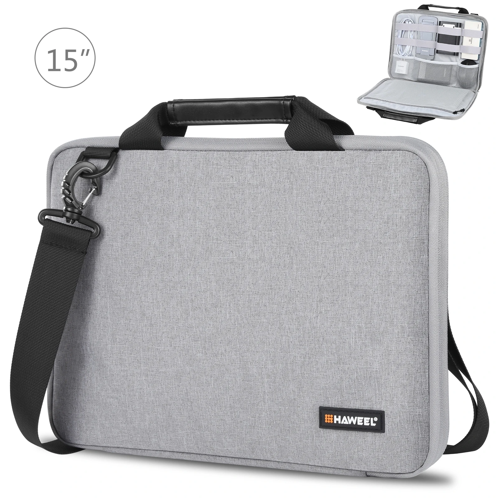 

Sleeve Case 15.6 inch Zipper Tablet Briefcase Carrying Crossbody Laptop Bag For Macbook colorful case Handbag OEM Wholesale, Grey blue black