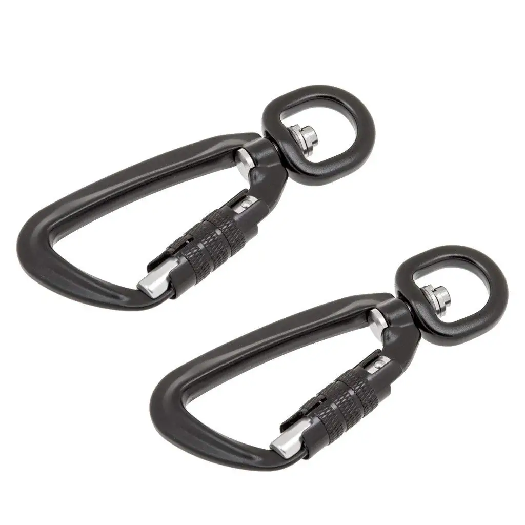 BT-A13301+C Black Classic Aviation Safety Carabiner Clip Breakign Load 4KN for Dog Use Oxdized Dog Leash Swivel Carabiner