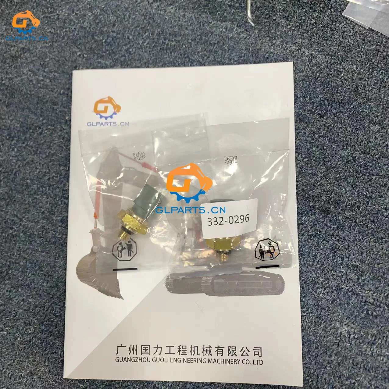 Glparts Parts for Excavator E349E E336F E336E Pressure Sensor 3320296 332-0296