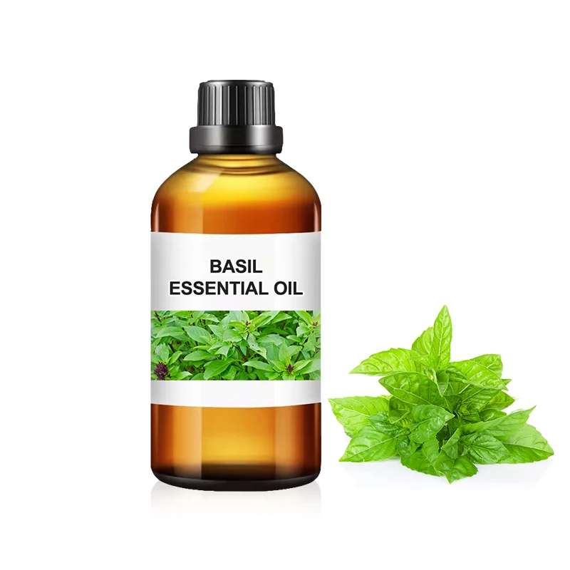 

OEM ODM Custom private label cosmetic grade bulk Basil Essential oil perfume making aromatherapy skin care