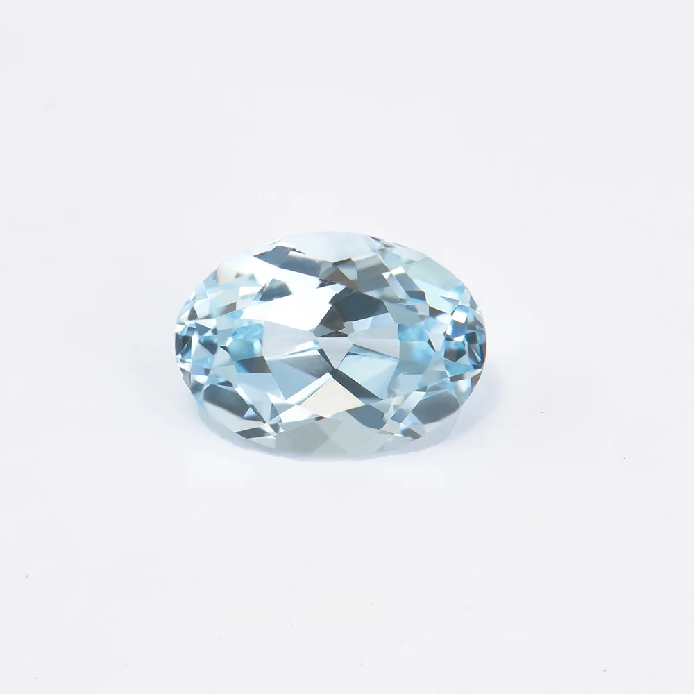 Oval Shape Lab Grown Blue Sapphire Gemstones Hydrothermal Lab Aquamarine for Jewelry Making