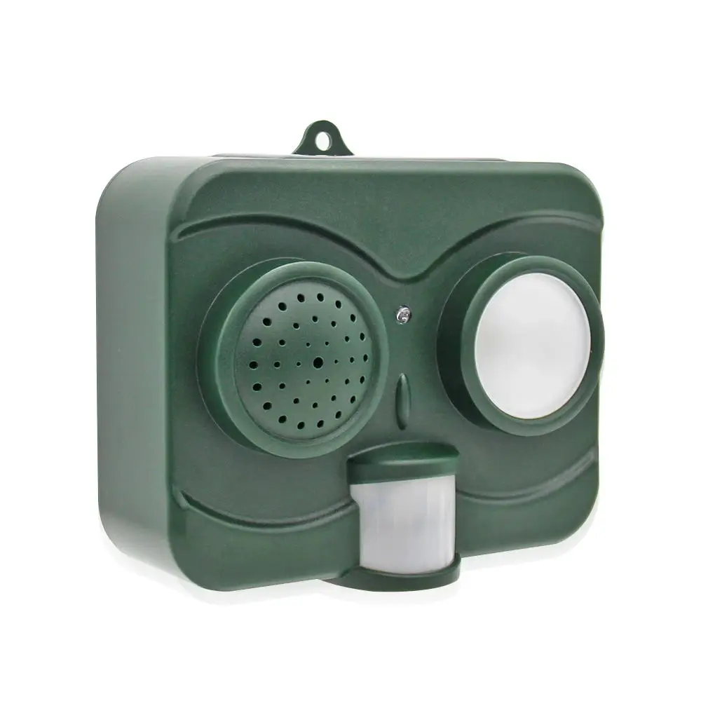 

Ultrasonic Solar Pir Sensor Deterrent Bird Mouse Snake Wild Animal Repeller Protect Crop Orchard Farmland Orchard Garden Lawn, Green