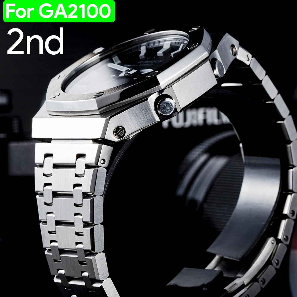 

Hot Selling New Fit GA2100 GA2110 Watch case Bezel Metal Stainless Steel Metal Watch Case for g shock GA2100