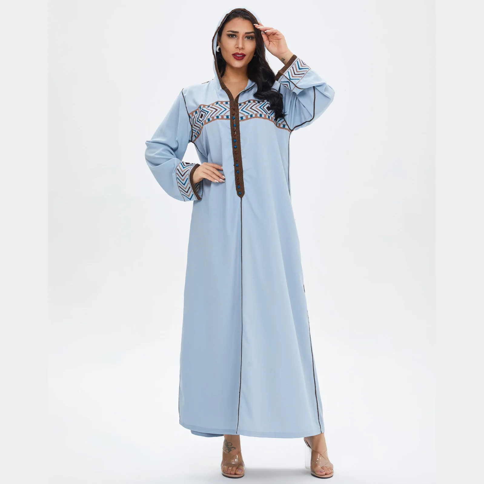 

Duliang new styles long sleeve dress muslim prayer dress hijab