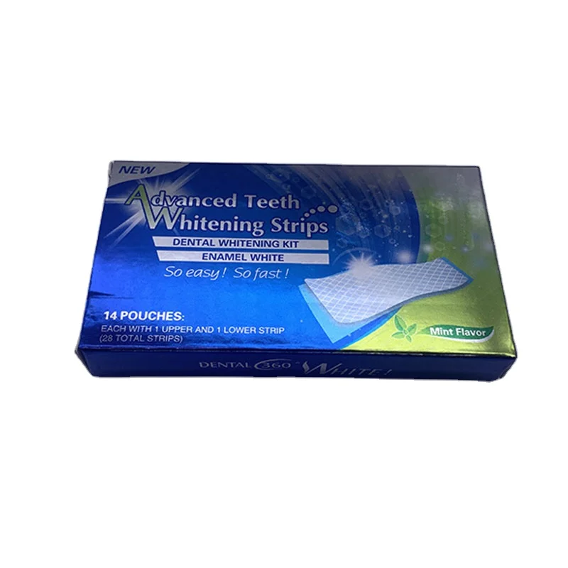 

Aopeng Food grade high-quality new mint flavor active teeth whitening patch teeth whitening strips, Blue