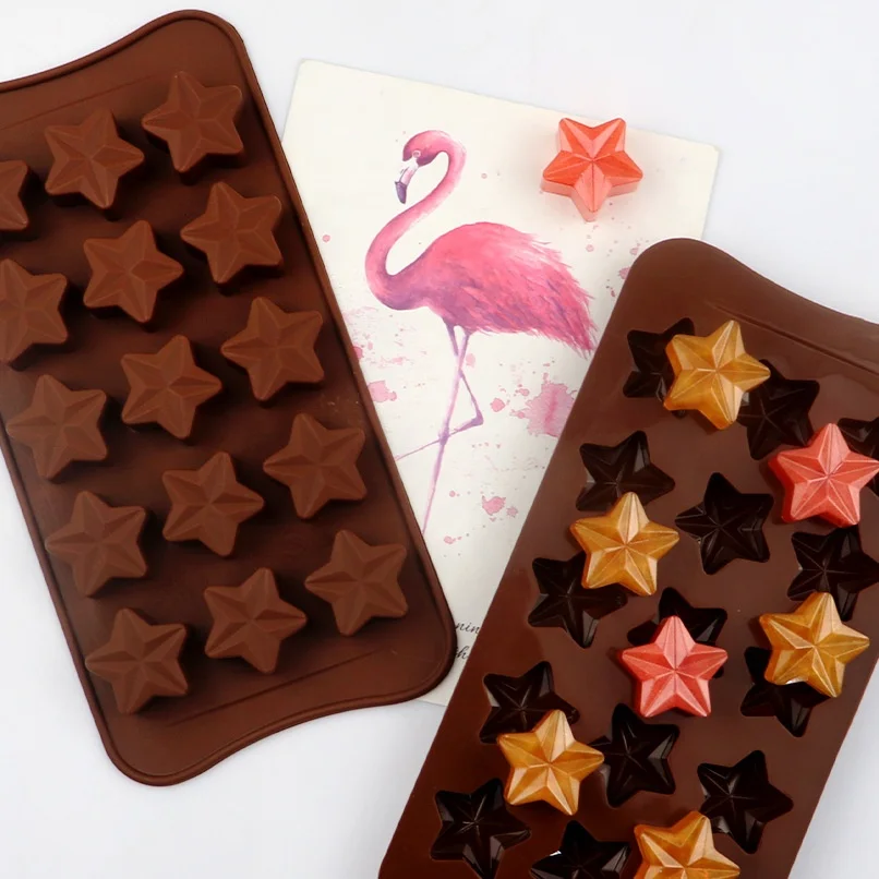 

Moldes De Chocolate Dairy Milk Fruit Heart Star Shape Chocolate Silicone Moulds Sweets Hard Candy Soap Cake Decor Silicone Molds, Brown, customizable