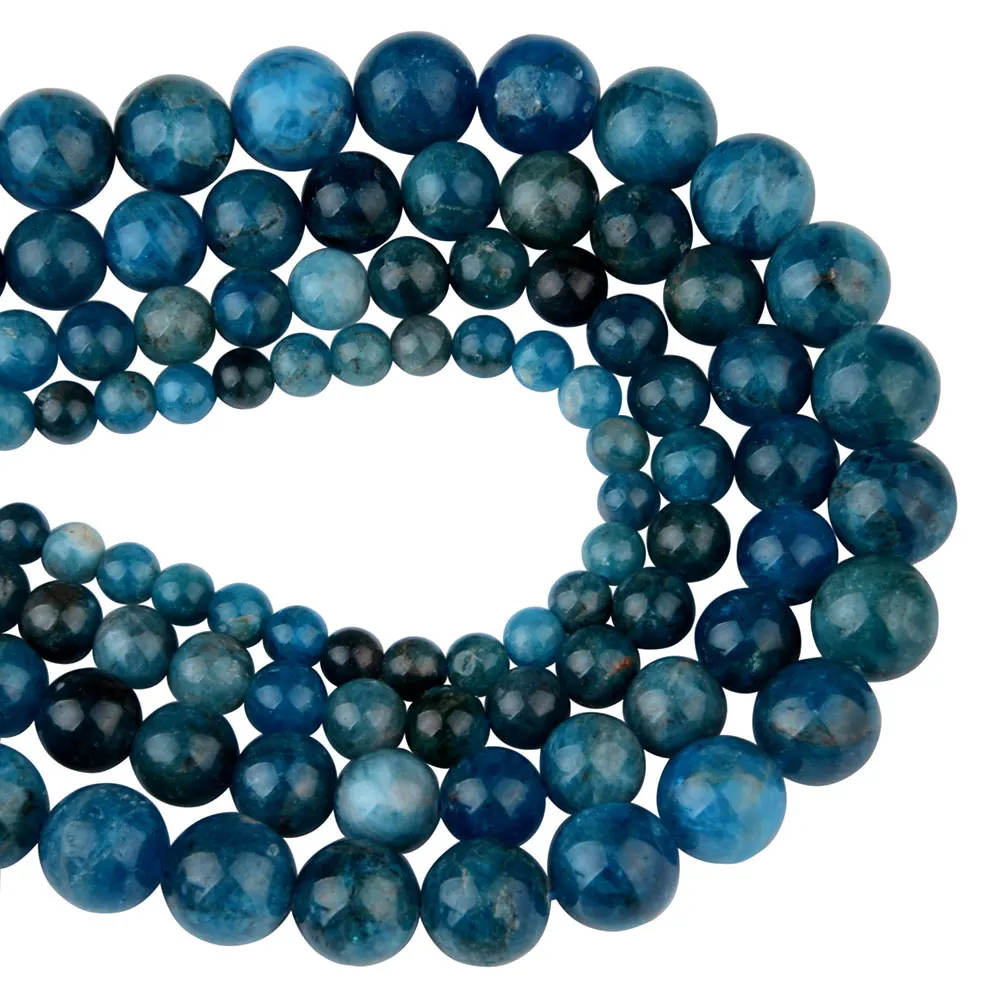 

Natural Strand Loose Gemstone Apatite Beads for Jewelry Making Bracelets Necklaces Earrings