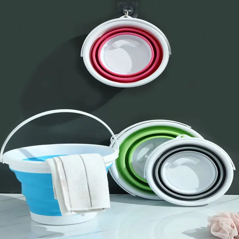 

High Quality Service Multi-function Square Foldable Pail Silicone Collapsible Bucket