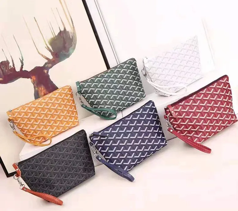 

New Design Stripe Travel Pu Organizer Cosmetic Bag Train Case For Hand, Four color