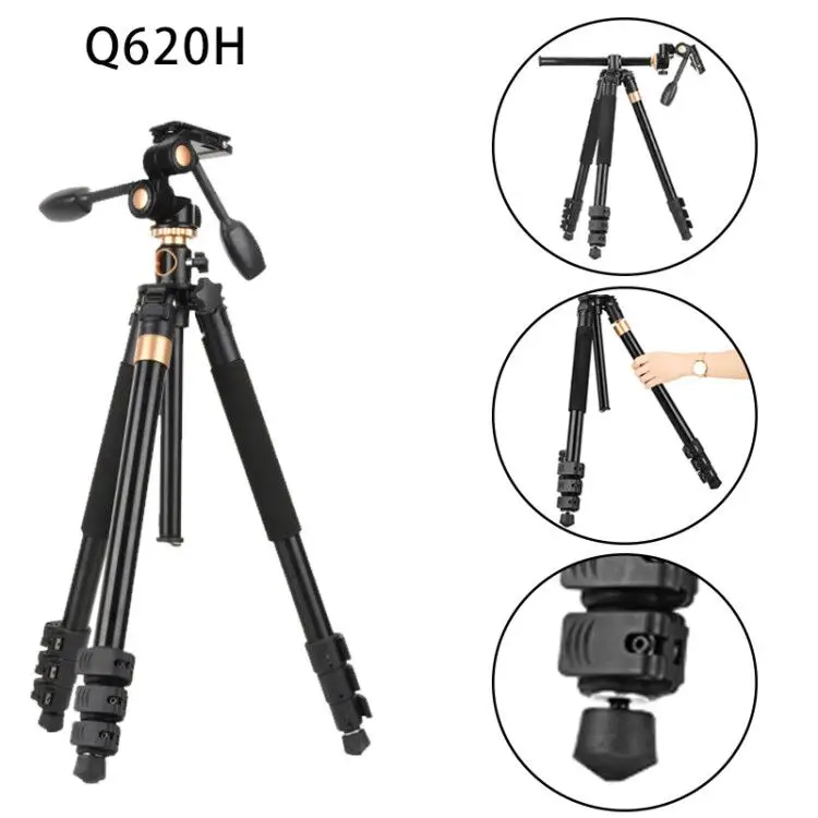 

QZSD Q720H Horizontal tripod mount for DSLR Video Camera Tripod Panoramic Head Stable for tripode camara