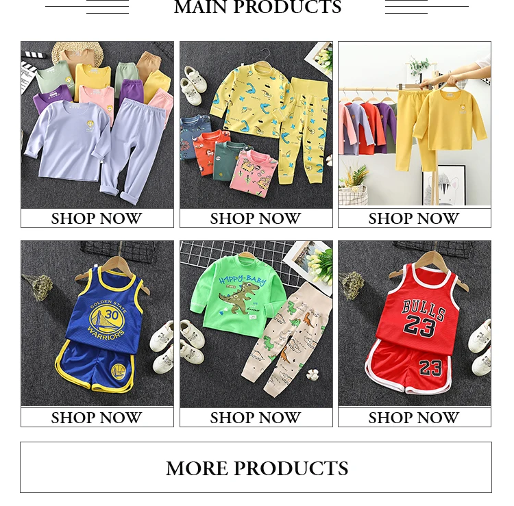 Wholesale Cute Kids Boys Sleepwear Cartoon Print Striped Pajama Set