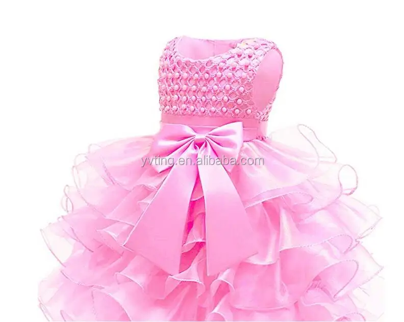 2021 Summer Girl Big Bow Dress Sleeveless Party Wedding Dress Wedding Flower Girl Purple Dress