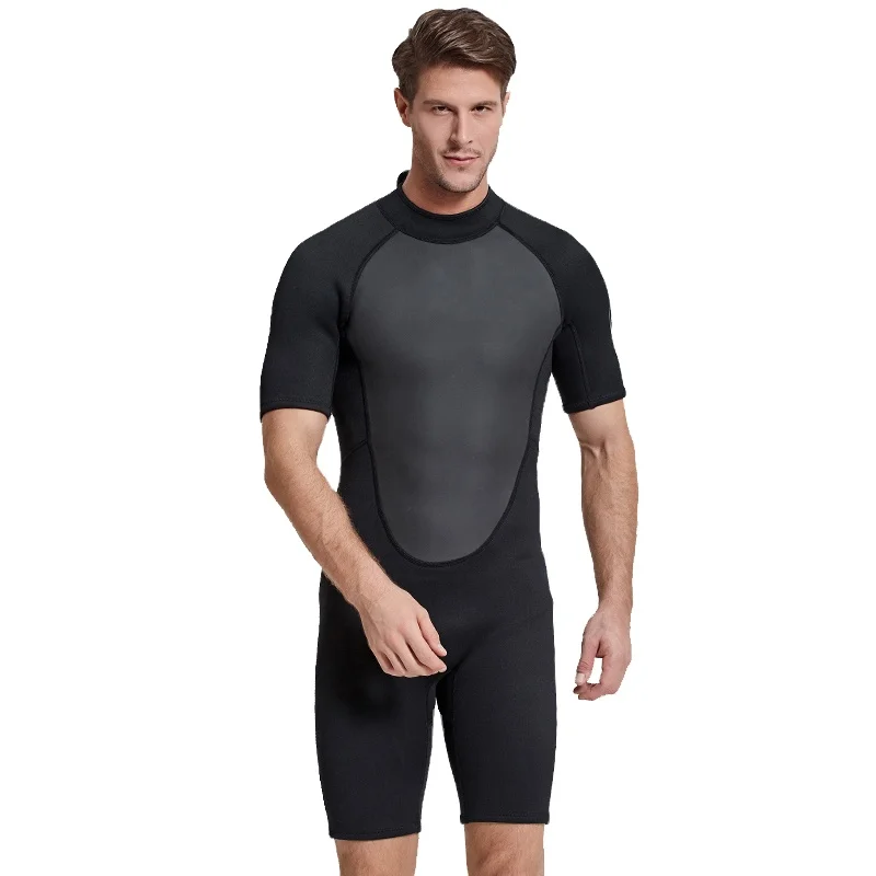 

Sbart Fashion Design Hot Sales Mens Shorty Wetsuit 2mm Neoprene Diving Suit Back Zip Diving Surfing Wetsuit