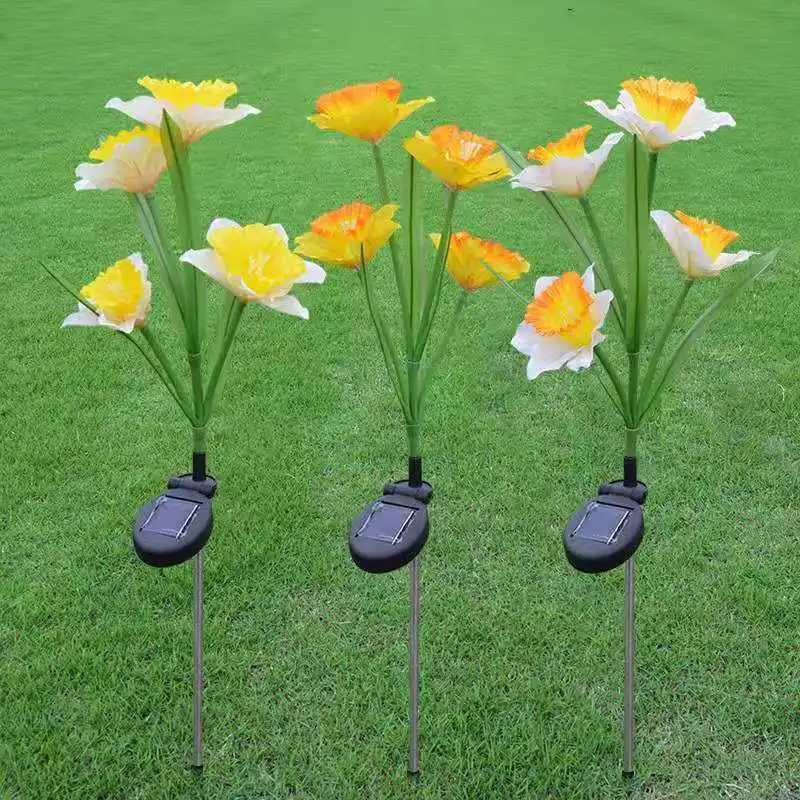 Solar Flower Lights Outdoor Waterproof Led Flowers For Garden Path