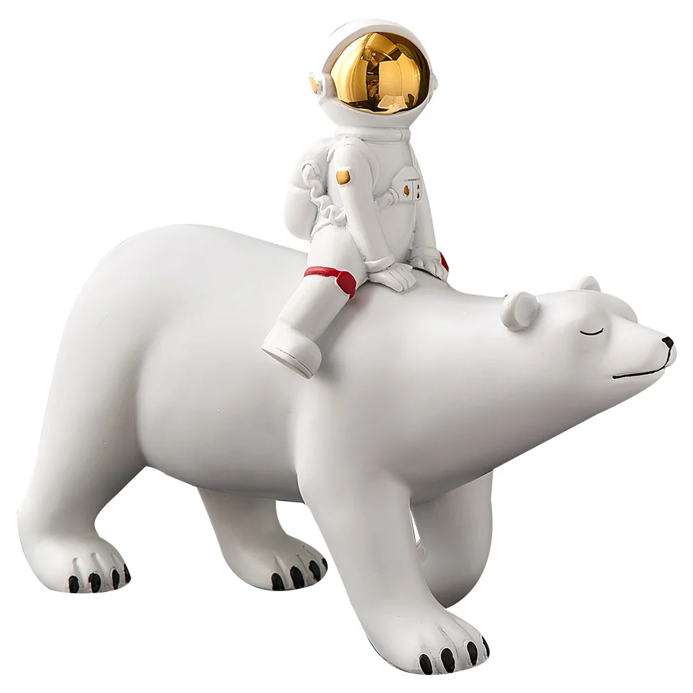 

Modern living room home decoration resin sculpture astronaut polar bear ornaments