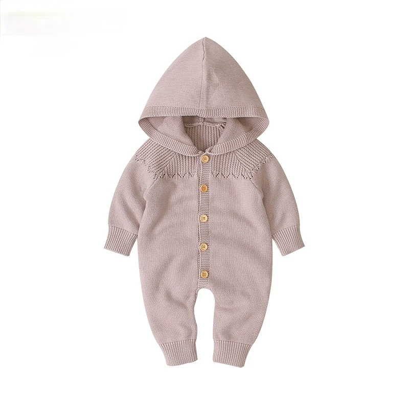 

Ins Hot Selling 2019 New Children's Hooded Knitted Jumpsuit