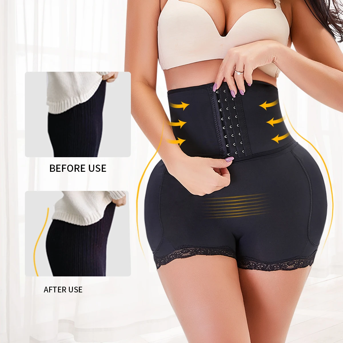 

Vedo Tummy Control Workout Flexible High Waist Slimming Strech Panties Tummy Control Tight Fit Butt Lifter Panties Lift Shaper