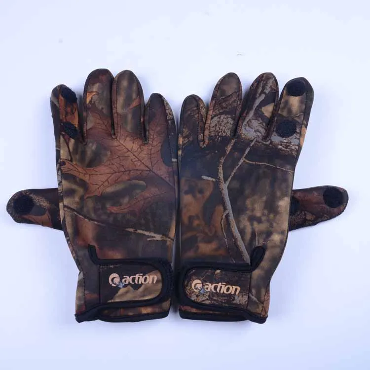 New Fashion Customized Neoprene Full Finger Ski Cycling Diving and Shooting Gloves Wholesale Waterproof Hunting Gloves