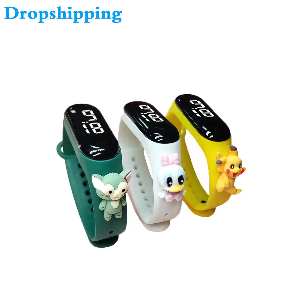 

2021 Wholesale Child watch Dropshippin animals led watch stitch bracelet kids children mi touchscreen cartoon doll kids watch