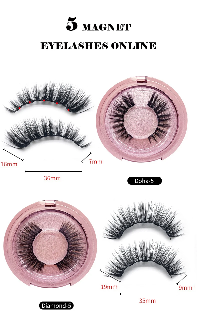 
SHEENLASH 3D synthetic lashes Magnetic false eyelash set faux mink magnetic eyelash 