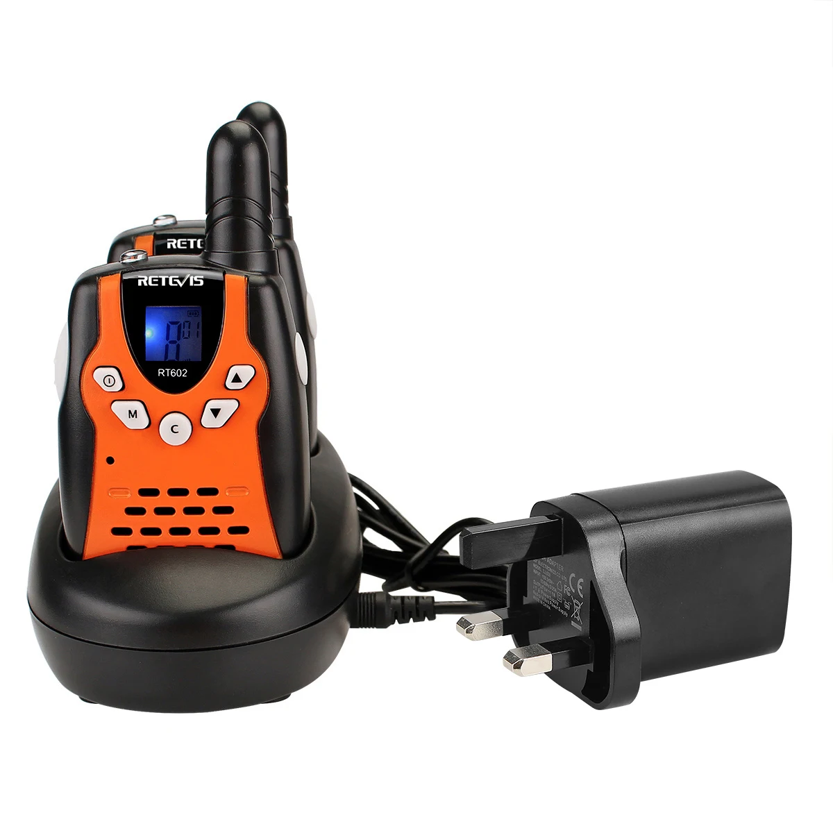 Retevis Rt602 Kids Walkie Talkie Rechargeable Two Way Radio For Children  With Flashlight And Charger (Orange) - Rt602 Kids Walkie Talkie Rechargeable  Two Way Radio For Children With Flashlight And Charger (Orange) .