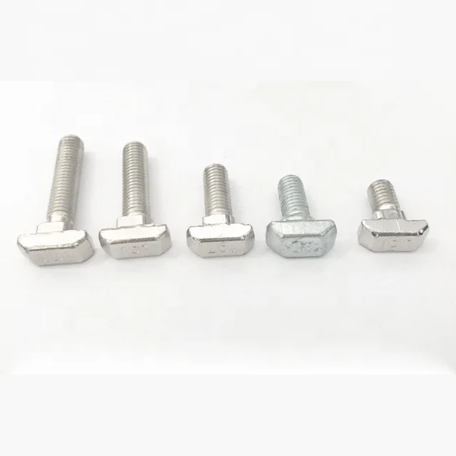 
M8*20/25/30/35/40 Hammer Head T Bolt Screws For Aluminum Profiles 4545 