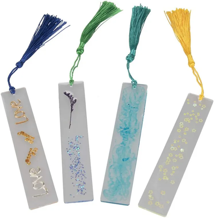 

Y1829 Amazon Hot Sale 4 Pack DIY Bookmark Resin Mold, White