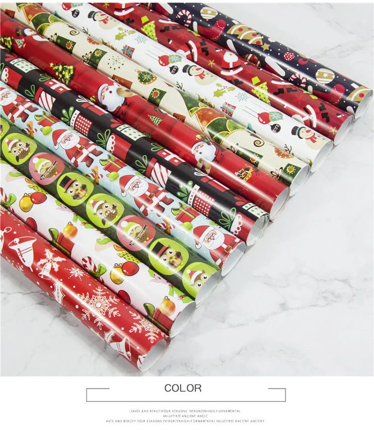 Custom Beautiful Christmas Gift Wrapping Paper Rolls Wholesale