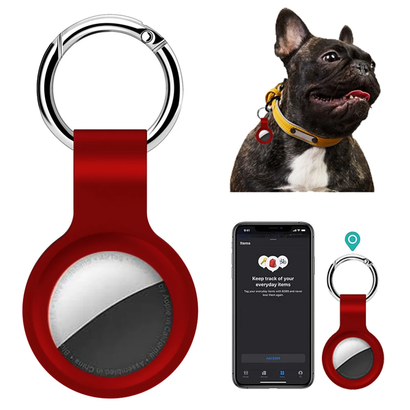 

Amazon Hot Location Tracking Anti-Lost Equipment Key Ring Liquid Silicone Protective Cover is suitable for AirTags cases, Multi