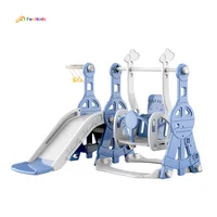 

Feelkids L-MZ001 high quality children indoor popular toy baby plastic slide and swing set