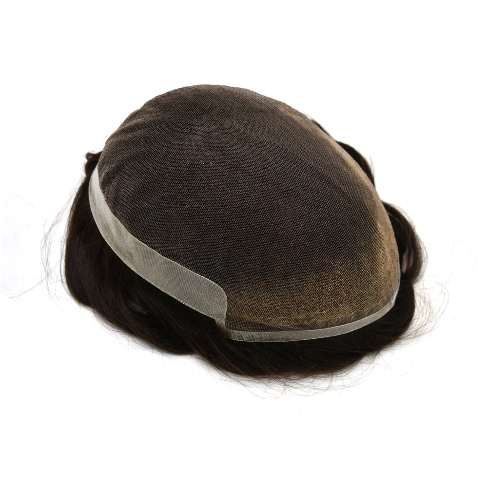 

Natural Lace Hair Replacement System Lace Front Toupee Bx2 for Men